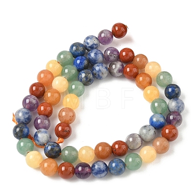 Chakra Natural Mixed Gemstone Beads Strands G-P574-A03-6mm-1
