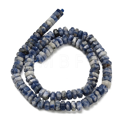 Natural Blue Spot Jasper Beads Strands G-G317-A11-3x6mm-1