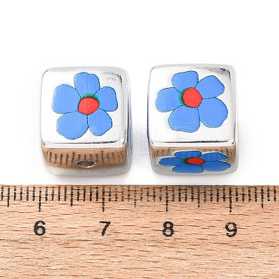Printed Plating Acrylic Beads AC-CBA655C-17E-1