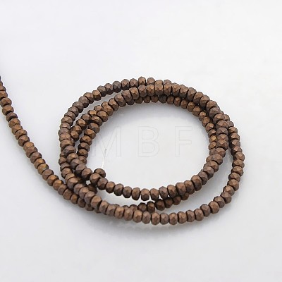 Electroplate Non-magnetic Synthetic Hematite Beads Strands G-J208G-04-1