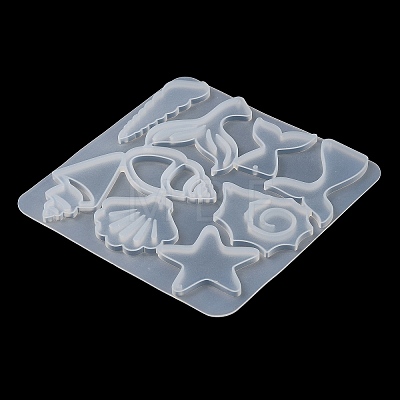 Shell/Starfish/Fishtail Ocean Theme DIY Pendant Silicone Molds DIY-G102-01A-1