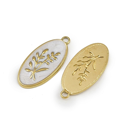 304 Stainless Steel Enamel Pendants STAS-L302-14G-1