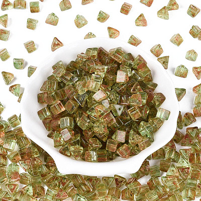Picasso Transparent Glass Beads SEED-Q039-02O-1