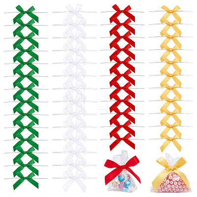 120Pcs 4 Colors Polyester Bowknot AJEW-CA0003-23-1