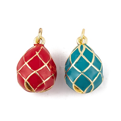 Brass Enamel Pendants KK-E112-18G-1