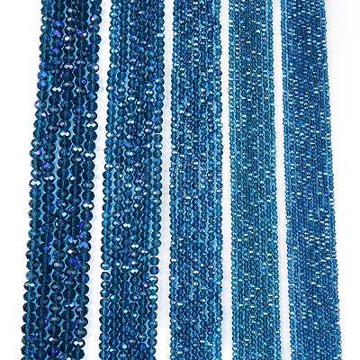 Electroplate Glass Beads Strands EGLA-A044-T3mm-L27-1