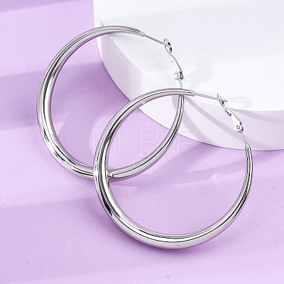 304 Stainless Steel Hoop Earrings EJEW-Z093-01P-01-1