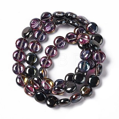 Electroplate Glass Beads Strands EGLA-L033-FR04-1