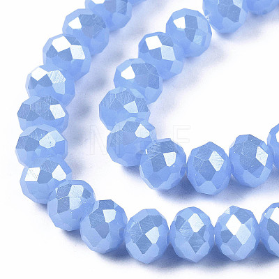 Electroplate Glass Beads Strands EGLA-A034-J4mm-A02-1