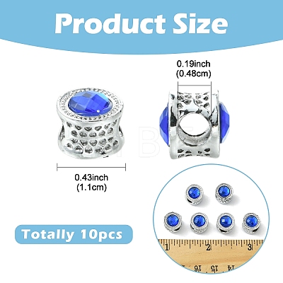 Alloy Acrylic European Beads FIND-YWC0011-04A-1