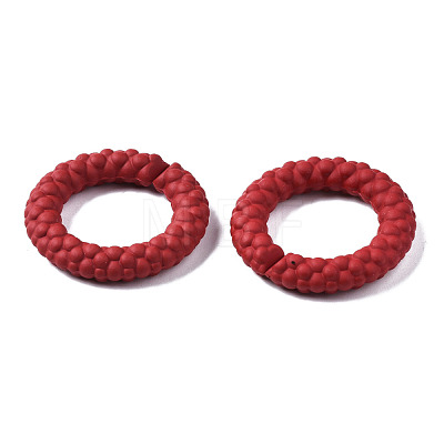 Spray Painted CCB Plastic Linking Rings CCB-Q091-010E-1