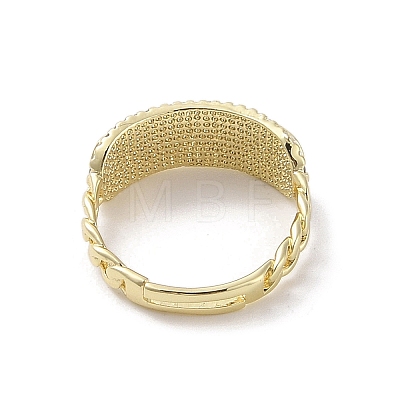 Brass Pave Cubic Zirconia Adjustable Rings RJEW-M170-25G-1