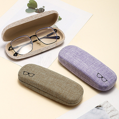 1Pc Oval Polyester Eyeglass Cases AJEW-CN0007-32C-1