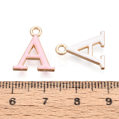 Rack Plating Alloy Enamel Pendants ENAM-T024-53A-G-1