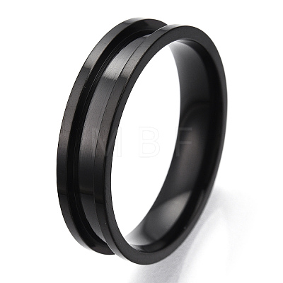 201 Stainless Steel Grooved Finger Ring Settings RJEW-TAC0017-6mm-06B-1