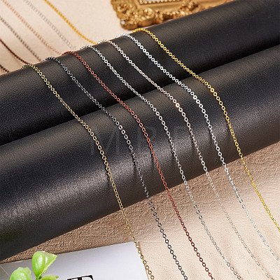 Brass Coated Iron Flat Cable Chains CH-TAC0007-01G-1