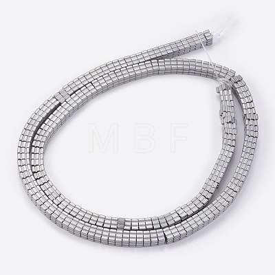Electroplated Non-magnetic Synthetic Hematite Beads Strands G-P367-F01-1