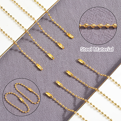 100Pcs Steel Ball Chains for Price Tag Chains FIND-SP0002-58G-1