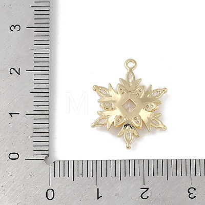 Christmas Theme Brass Micro Pave Cubic Zirconia Pendants KK-Z065-01-02G-1