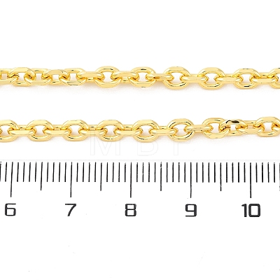 Brass Cable Chain Necklaces for Women NJEW-K282-02G-1