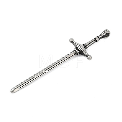 304 Stainless Steel Big Pendants STAS-Z097-16AS-1