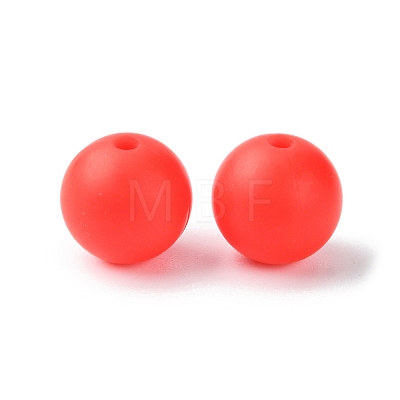 Round Food Grade Eco-Friendly Silicone Focal Beads SIL-F003-01C-1