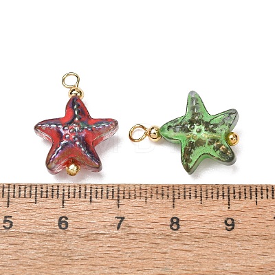 Baking Paint Glass Pendants GL-CBA010C-08G-1