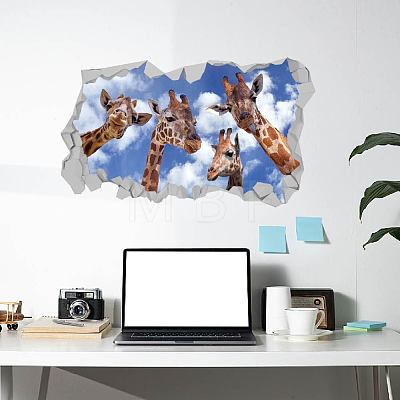 Translucent PVC Self Adhesive Wall Stickers STIC-WH0015-062-1