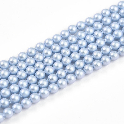 Baking Painted Pearlized Glass Pearl Bead Strands HY-N002-3mm-C04-1