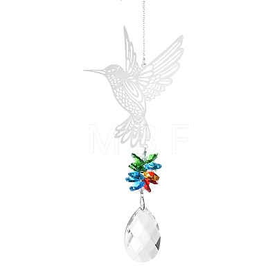 Metal Hollow Hummingbird Hanging Ornaments PW-WG0918C-03-1