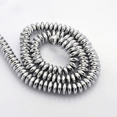Electroplate Non-magnetic Synthetic Hematite Beads Strands X-G-J208H-01-1