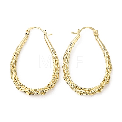 Brass Hoop Earrings EJEW-A102-03G-1