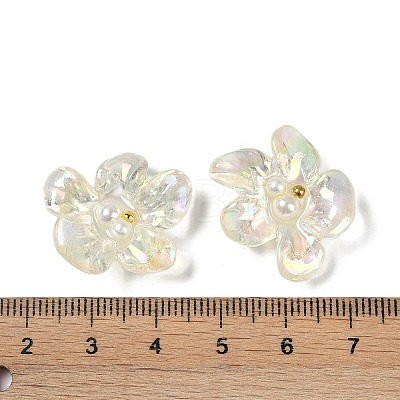 AB Color Transparent Epoxy Resin & ABS Pearl Decoden Cabochons CRES-S367-18B-1