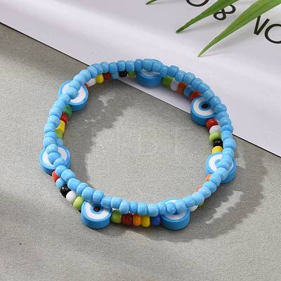 Glass Seed Beads Stretch Bracelets BJEW-JB06291-02-1