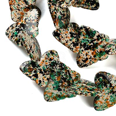 Spray Printed Synthetic Turquoise Beads Strands TURQ-P002-04A-01-1