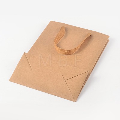 Rectangle Kraft Paper Bags with Handle AJEW-L048B-02-1