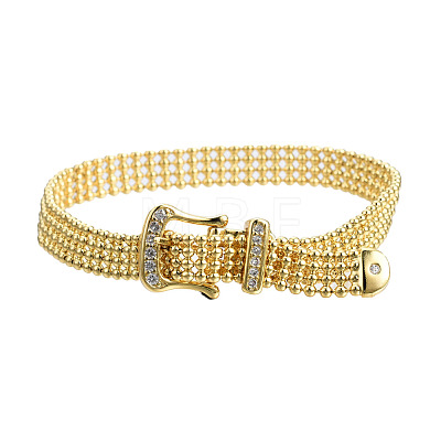 Clear Cubic Zirconia Watch Band Chains Bracelet BJEW-N014-006B-01-1
