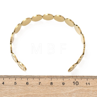 201 Stainless Steel Cuff Bangles for Women BJEW-T024-01D-G-1