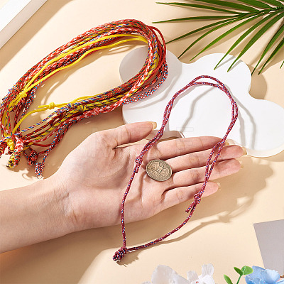 12Pcs 12 Colors Polyester & Spandex Cord Necklace Making AJEW-TAC00070-1