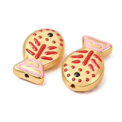 Baking Paint Glass Enamel Beads GLAA-B035-01E-1