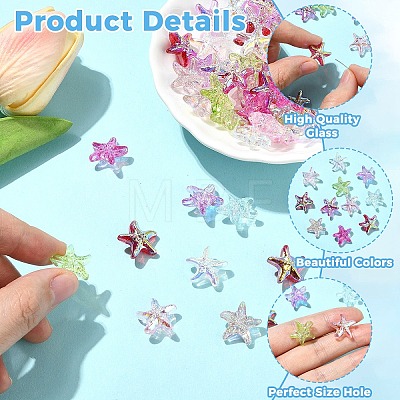 64Pcs 8 Colors Electroplate Glass Beads EGLA-YW0005-79-1
