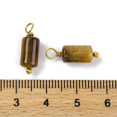 Natural Tiger Eye Cloumn Pendants STAS-H221-04G-02-1