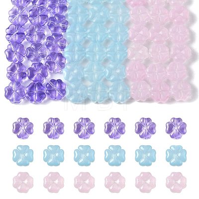 20Pcs Transparent Spray Painted Glass Beads GLAA-FS0002-40A-1