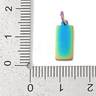 Ion Plating(IP) 304 Stainless Steel Pendants STAS-I311-31B-RC-1