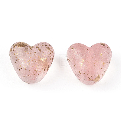 Transparent Frosted Spray Painted Acrylic Beads FACR-TAC0004-02C-1
