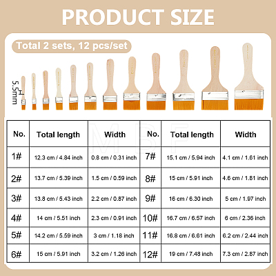 24Pcs Nylon Brush DRAW-GO0001-01-1
