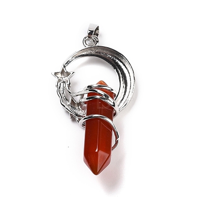 Natural Red Agate Pendants G-I0322-03P-06-1