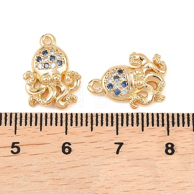Brass Micro Pave Cubic Zirconia Pendants KK-L261-14B-G-1