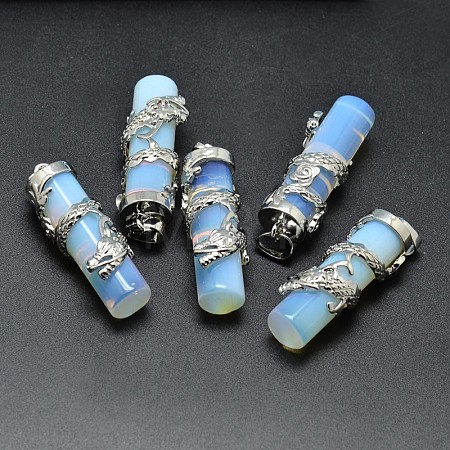 Brass Opalite Pendants G-E467-21C-RS-1
