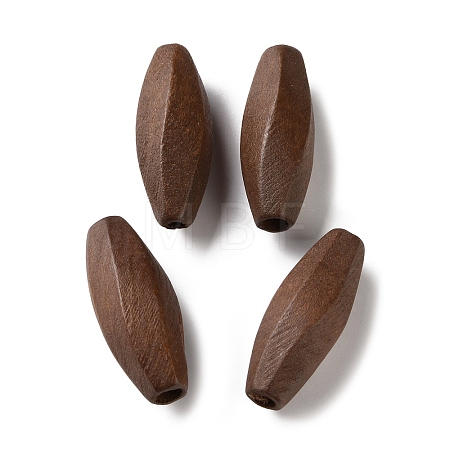 Spray Painted Wooden European Beads WOOD-A029-03-1